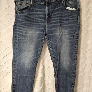 American Eagle Outfitters Indigo Skinny Jeans Cropped, See Description